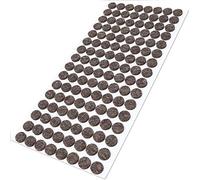 Adsamm® / 128 x feltrini autoadesivi in lana/marrone/Ø 12 mm/tondi/piedini per mobili in feltro naturale extra soft da 3 mm di spessore/pad protettivi per arredi Adsamm® Quality