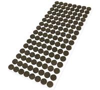 Adsamm® / 128 x feltrini autoadesivi/Marrone/ø 12 mm/Rotondo/piedini per mobili in feltro da 3.5 mm di spessore/pad protettivi per arredi