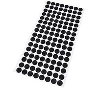 Adsamm® / 128 x feltrini autoadesivi ultrasottili/Nero/ø 12 mm/Rotondo/piedini per mobili in feltro extra fine da 1.5 mm di spessore/pad protettivi per arredi