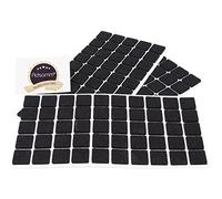 Adsamm® / 150 x feltrini autoadesivi/Nero / 20x20 mm/Quadrato/piedini per mobili in feltro da 3.5 mm di spessore/pad protettivi per arredi