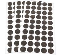 Adsamm® / 150 x feltrini autoadesivi ultrasottili/Marrone/ø 16 mm/Rotondo/piedini per mobili in feltro extra fine da 1.5 mm di spessore/pad protettivi per arredi