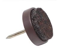 Adsamm® / 16 x feltrini con chiodo / marrone / Ø 17 mm / tondi / scivoli in plastica con chiodo e base in feltro / piedini protettivi per mobili Adsamm® Quality