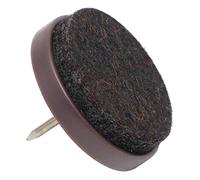 Adsamm® / 16 x feltrini con chiodo / marrone / Ø 28 mm / tondi / scivoli in plastica con chiodo e base in feltro / piedini protettivi per mobili Adsamm® Quality