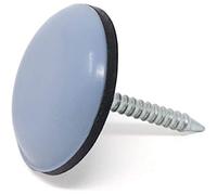 Adsamm® / 16 x scivoli in PTFE con chiodo / grigio azzurri / Ø 20 mm / tondi / pad in PTFE e gomma con chiodo / piedini protettivi per arredi Adsamm® Quality