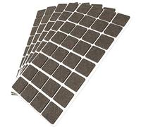 Adsamm® / 160 x feltrini autoadesivi/Marrone / 25x25 mm/Quadrato/piedini per mobili in feltro da 3.5 mm di spessore/pad protettivi per arredi