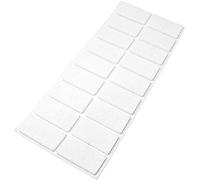 Adsamm® / 18 x feltrini autoadesivi/Bianco / 25x50 mm/Rettangolare/piedini per mobili in feltro da 3.5 mm di spessore/pad protettivi per arredi