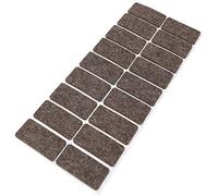 Adsamm® / 18 x feltrini autoadesivi in lana/marrone / 25x50 mm/rettangolari/piedini per mobili in feltro naturale extra soft da 3 mm di spessore/pad protettivi per arredi Adsamm® Quality