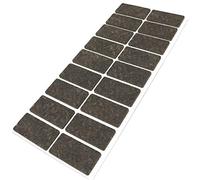 Adsamm® / 18 x feltrini autoadesivi/Marrone / 25x50 mm/Rettangolare/piedini per mobili in feltro da 3.5 mm di spessore/pad protettivi per arredi