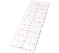 Adsamm Feltrini autoadesivi per mobili 20 pz Rettangolari 20x40 mm Bianco 3,5 mm