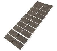 Adsamm® / 20 x feltrini autoadesivi/Marrone / 20x40 mm/Rettangolare/piedini per mobili in feltro da 3.5 mm di spessore/pad protettivi per arredi
