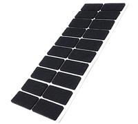 Adsamm Feltrini autoadesivi per mobili – 20 pz 20x40 mm rettangolari, neri, 3,5 mm