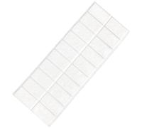 Adsamm® / 20 x feltrini autoadesivi ultrasottili/Bianco / 20x40 mm/Rettangolare/piedini per mobili in feltro extra fine da 1.5 mm di spessore/pad protettivi per arredi