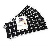 Adsamm® / 200 x feltrini autoadesivi/Nero / 25x25 mm/Quadrato/piedini per mobili in feltro da 3.5 mm di spessore/pad protettivi per arredi