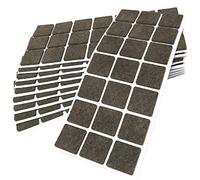 Adsamm® / 210 x feltrini autoadesivi/Marrone / 30x30 mm/Quadrato/piedini per mobili in feltro da 3.5 mm di spessore/pad protettivi per arredi