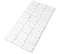 Adsamm® / 24 x feltrini autoadesivi/Bianco / 25x35 mm/Rettangolare/piedini per mobili in feltro da 3.5 mm di spessore/pad protettivi per arredi