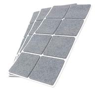 Adsamm® / 24 x feltrini autoadesivi/Grigio / 50x50 mm/Quadrato/piedini per mobili in feltro da 3.5 mm di spessore/pad protettivi per arredi