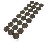 Adsamm® / 24 x feltrini autoadesivi/Marrone/ø 28 mm/Rotondo/piedini per mobili in feltro da 3.5 mm di spessore/pad protettivi per arredi