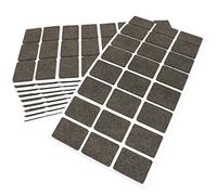 Adsamm® / 240 x feltrini autoadesivi/Marrone / 25x35 mm/Rettangolare/piedini per mobili in feltro da 3.5 mm di spessore/pad protettivi per arredi