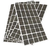 Adsamm® / 250 x feltrini autoadesivi/Marrone / 20x20 mm/Quadrato/piedini per mobili in feltro da 3.5 mm di spessore/pad protettivi per arredi