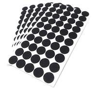 Adsamm® / 250 x feltrini autoadesivi/Nero/ø 22 mm/Rotondo/piedini per mobili in feltro da 3.5 mm di spessore/pad protettivi per arredi