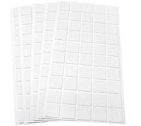 Adsamm® / 250 x feltrini autoadesivi ultrasottili/Bianco / 20x20 mm/Quadrato/piedini per mobili in feltro extra fine da 1.5 mm di spessore/pad protettivi per arredi