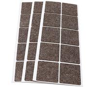 Adsamm® / 30 x feltrini autoadesivi in lana / marrone / 45x45 mm / quadrati / piedini per mobili in feltro naturale extra soft da 3 mm di spessore / pad protettivi per arredi Adsamm® Quality