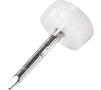 Adsamm® 32 feltrini in plastica con chiodo, bianco, diametro 10 mm, rotondi, per mobili con chiodo, per mobili e pavimento
