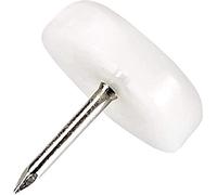 Adsamm PG-N-WH-20-32 32 feltrini in plastica con chiodo, Bianco, Ø 20 mm