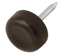 Adsamm® 32 feltrini in plastica con chiodo, marrone, diametro 13 mm, rotondi, per mobili con chiodo, protezione per mobili e pavimento in qualità Adsamm®