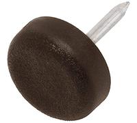 Adsamm PG-N-BR-15-32 32 feltrini in plastica con chiodo, Marrone, Ø 15 mm