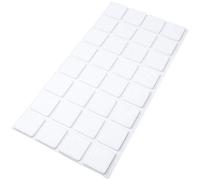 Adsamm® / 32 x feltrini autoadesivi/Bianco / 25x25 mm/Quadrato/piedini per mobili in feltro da 3.5 mm di spessore/pad protettivi per arredi