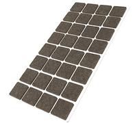 Adsamm® / 32 x feltrini autoadesivi/Marrone / 25x25 mm/Quadrato/piedini per mobili in feltro da 3.5 mm di spessore/pad protettivi per arredi
