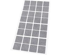 Adsamm® / 32 x feltrini autoadesivi ultrasottili/Grigio / 25x25 mm/Quadrato/piedini per mobili in feltro extra fine da 1.5 mm di spessore/pad protettivi per arredi