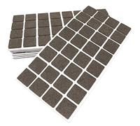 Adsamm® / 320 x feltrini autoadesivi/Marrone / 25x25 mm/Quadrato/piedini per mobili in feltro da 3.5 mm di spessore/pad protettivi per arredi