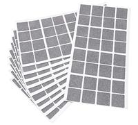 Adsamm® / 320 x feltrini autoadesivi ultrasottili/Grigio / 25x25 mm/Quadrato/piedini per mobili in feltro extra fine da 1.5 mm di spessore/pad protettivi per arredi