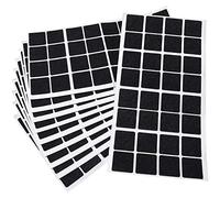 Adsamm® / 320 x feltrini autoadesivi ultrasottili/Nero / 25x25 mm/Quadrato/piedini per mobili in feltro extra fine da 1.5 mm di spessore/pad protettivi per arredi