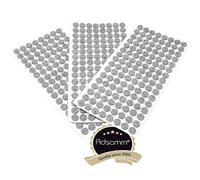Adsamm® / 384 x feltrini autoadesivi/Grigio/ø 12 mm/Rotondo/piedini per mobili in feltro da 3.5 mm di spessore/pad protettivi per arredi