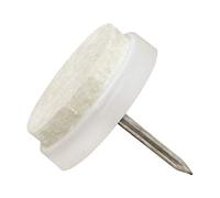 Adsamm® / 4 x feltrini con chiodo / bianchi / Ø 20 mm / tondi / scivoli in plastica con chiodo e base in feltro / piedini protettivi per mobili Adsamm® Quality