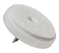 Adsamm® / 4 x feltrini con vite / bianchi / Ø 40 mm / tondi / scivoli in plastica con vite e base in feltro / piedini protettivi per mobili Adsamm® Quality