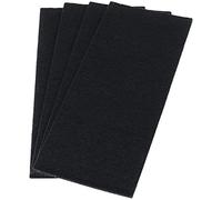 Adsamm® / 4 x fogli di feltro autoadesivo/Nero / 80x180 mm/Rettangolare/piedini per mobili in feltro da 3.5 mm di spessore/pad protettivo per mobili e arredi