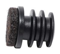 Adsamm® / 4 x puntali alettati a incastro con feltro/neri/Ø 18-20 mm/tondi/piedini in polietilene con feltro per gambe di mobili in tubolare/puntali protettivi per arredi