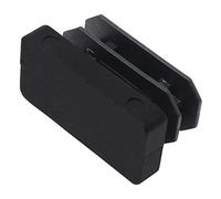 Adsamm® / 4 x puntali alettati a incastro/neri / 11x26-13x28 mm/rettangolari/piedini in polietilene per gambe di mobili in tubolare/puntali protettivi per arredi Adsamm® Quality