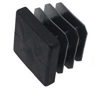 Adsamm® / 4 x puntali alettati a incastro/neri / 21x21-23x23 mm/quadrati/piedini in polietilene per gambe di mobili in tubolare/puntali protettivi per arredi Adsamm® Quality