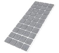 Adsamm® / 40 x feltrini autoadesivi/Grigio / 25x25 mm/Quadrato/piedini per mobili in feltro da 3.5 mm di spessore/pad protettivi per arredi