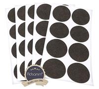 Adsamm® / 40 x feltrini autoadesivi ultrasottili/Marrone/ø 50 mm/Rotondo/piedini per mobili in feltro extra fine da 1.5 mm di spessore/pad protettivi per arredi