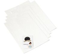 Adsamm® / 5 x fogli di feltro autoadesivo/Bianco / 200x300 mm/Rettangolare/piedini per mobili in feltro da 3.5 mm di spessore/pad protettivo per mobili e arredi