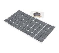 Adsamm® / 50 x feltrini autoadesivi/Grigio / 20x20 mm/Quadrato/piedini per mobili in feltro da 3.5 mm di spessore/pad protettivi per arredi