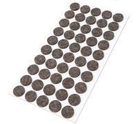 Adsamm® / 50 x feltrini autoadesivi in lana/marrone/Ø 16 mm/tondi/piedini per mobili in feltro naturale extra soft da 3 mm di spessore/pad protettivi per arredi Adsamm® Quality