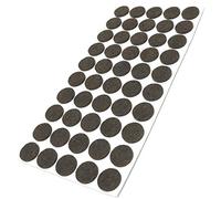 Adsamm® / 50 x feltrini autoadesivi/Marrone/ø 22 mm/Rotondo/piedini per mobili in feltro da 3.5 mm di spessore/pad protettivi per arredi