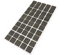Adsamm® / 50 x feltrini autoadesivi/Marrone / 20x20 mm/Quadrato/piedini per mobili in feltro da 3.5 mm di spessore/pad protettivi per arredi